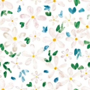 Daisy Field | Watercolor Daisy Floral Pattern 8x8
