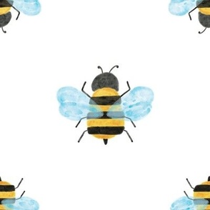 Watercolor Honey Bee 8x8