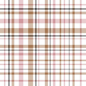 Rose and gold Plaid