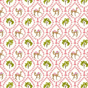 camels and palms/pink/small