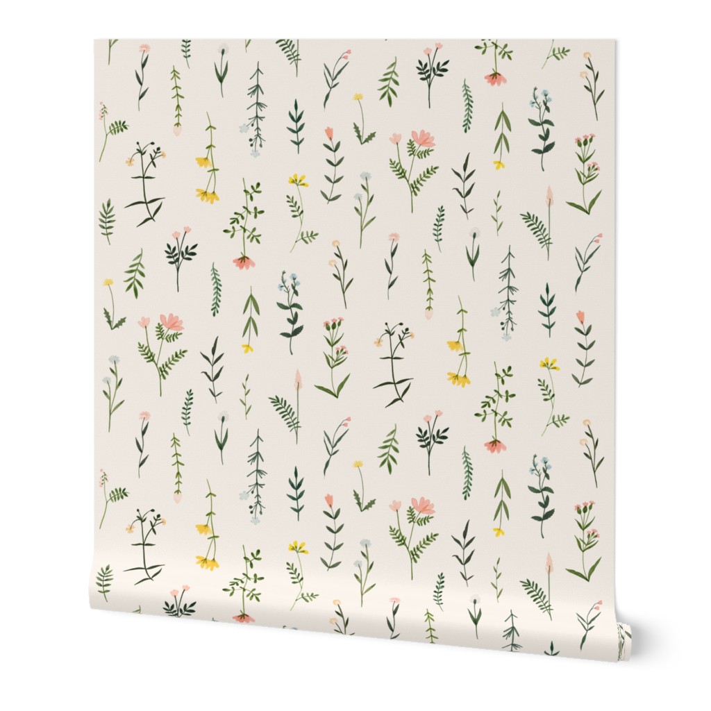 Wildflowers - Small Cream Floral Print