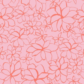 Floral Outlines Pink