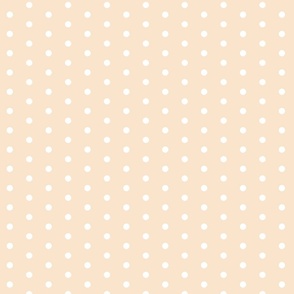 Pale Orange & White Dots