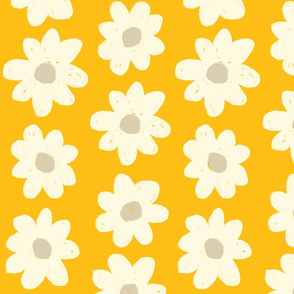 Daisy Doo - cream & yellow