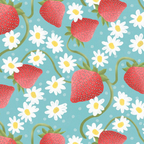 Strawberry Patch- Red and Blue