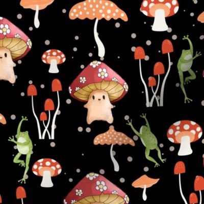 mushrooms and frogs / fungus and frog