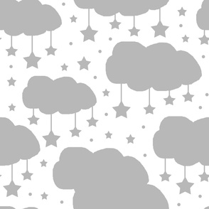 Gray Clouds Stars