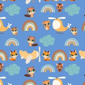 fox and beavers baby blanket