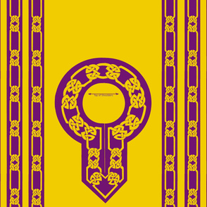 collar and trim gold purple