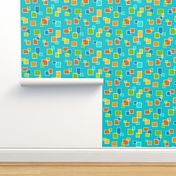 Real Gone Square Citrus Turquoise Surf