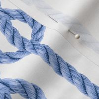 Rope lace pastel blue vertical knots