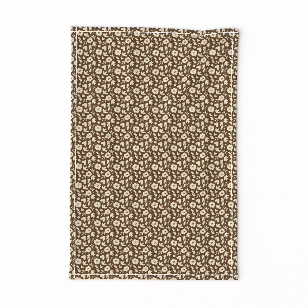 Floral Bitty Retro Brown