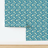 Floral Bitty Retro Blue