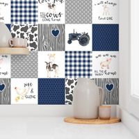 3 inch Farm//Love you till the cows come home//I will always love ewe - wholecloth cheater quilt