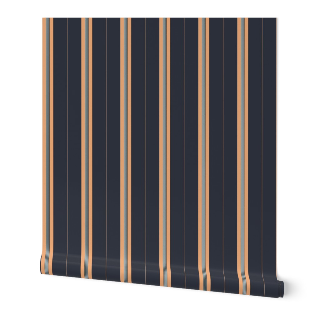 Midnight Apricot Stripe Dark