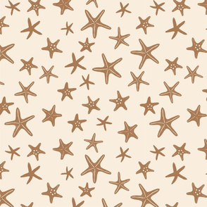 Star fish - Stars - Tan and cream - Medium 