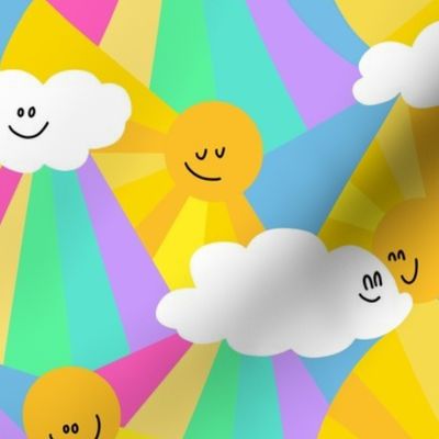 Happy Clouds, Rainbows and sunny weather