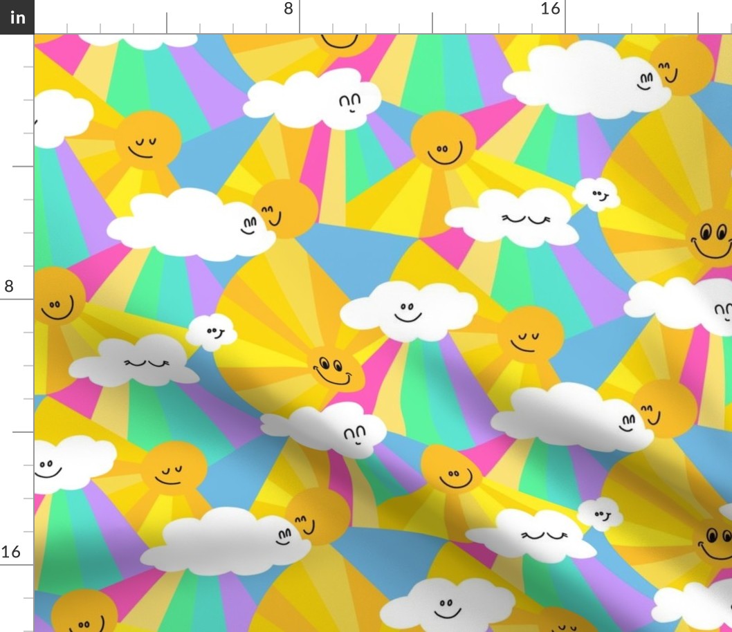 Happy Clouds, Rainbows and sunny weather