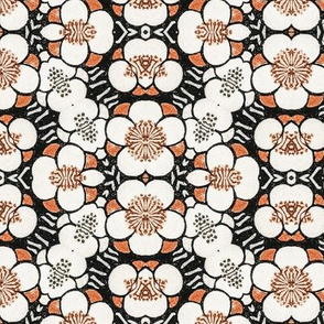 Blooming Japanese Sakura - Authentic Block Print Pattern