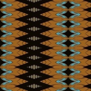 tribal - papaya turquoise