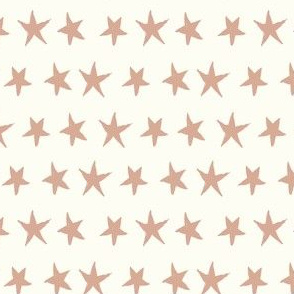 Star Light - Little Star stripes - Dusty Pink and cream