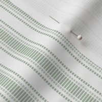 Grosgrain Stripe: Gray Green & White 3/4" Stripe