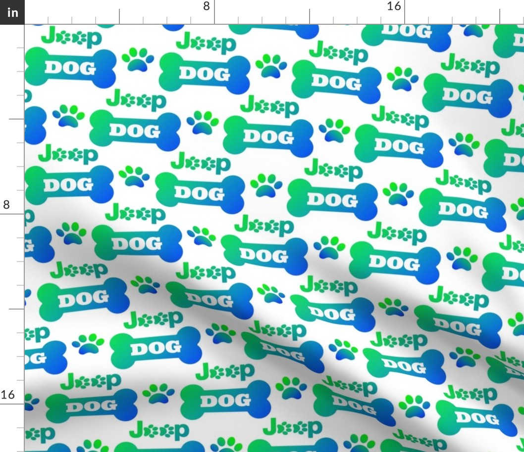 Jeep Dog Blue Green