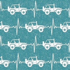 Turquoise Jeep Heartbeat