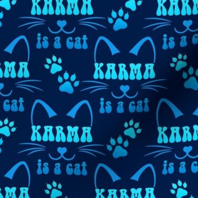 Bigger Karma is a Cat Blue Aqua Navy  