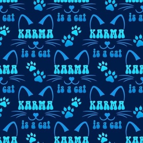 Bigger Karma is a Cat Blue Aqua Navy  