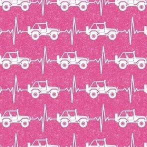 Small Pink Jeep Heartbeat