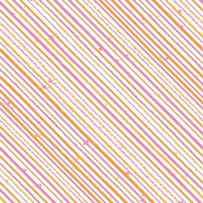 Splatter Stripes - Pink and Orange