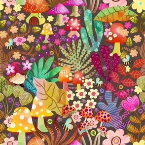 Bigger Enchanted Magical Forest Spring Floral 