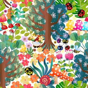 Bigger Enchanted Magical Forest Spring Floral