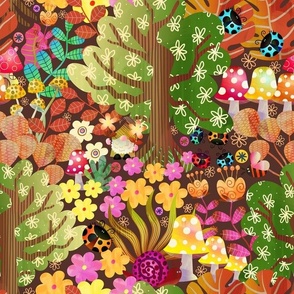 Bigger Enchanted Magical Forest Fall Floral