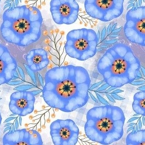 Smaller Periwinkle Blue Wildflower Garden Collage