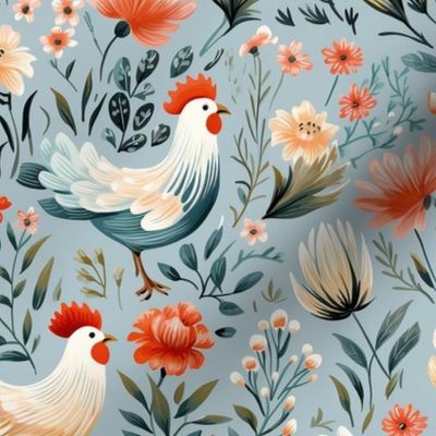 Spring Chickens Floral