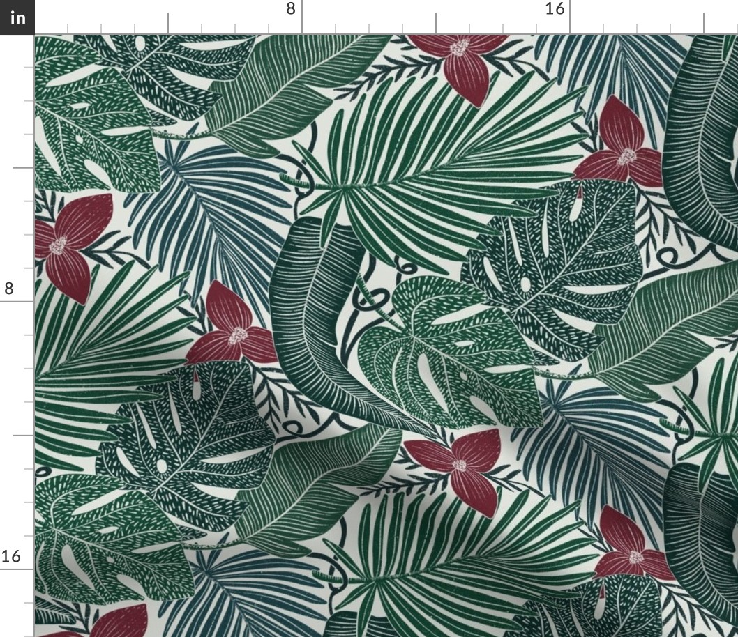 Moody tropical burgundy flower light background 