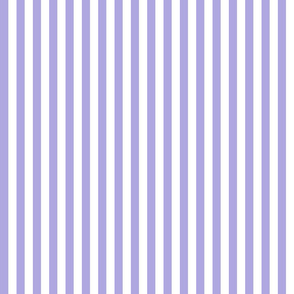 Lilac and white half inch stripe - vertical stripes