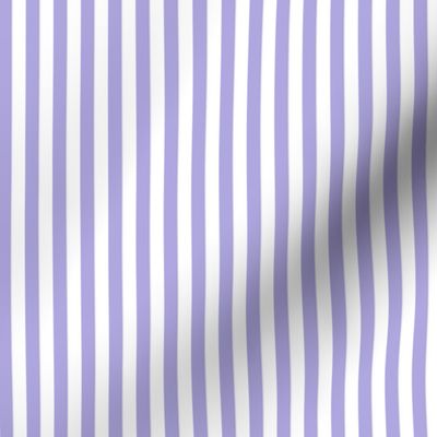 Lilac and white quarter inch stripe - vertical