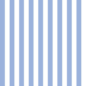 Sky blue and white one inch stripes - vertical