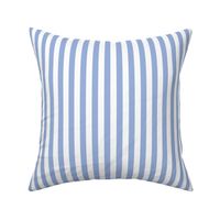 Sky blue and white half inch stripes - vertical