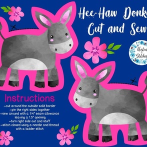 Hee Haw Donkey Easy Cut and Sew Stuffie