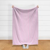 Pink and white one inch stripe - vertical