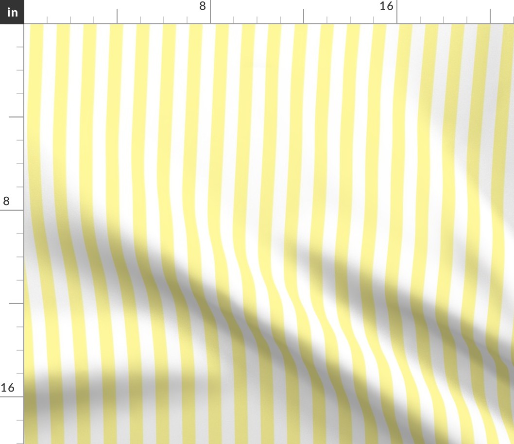 Yellow and white half inch stripe - vertical