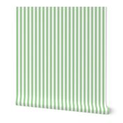 Green and white half inch stripe - vertical