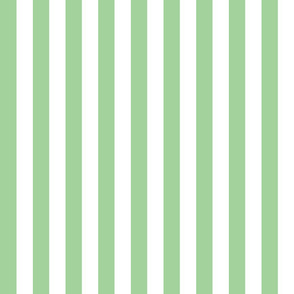Green and white one inch stripe - vertical