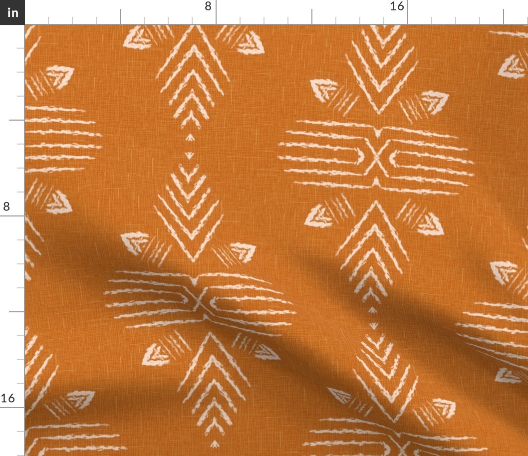Tribal Boho Geometry - Large Scale Wallpaper - Autumn Maple