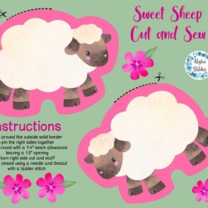 Sweet Sheep Easy Cut and Sew Stuffie
