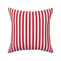 Red and white half inch stripe - vertical